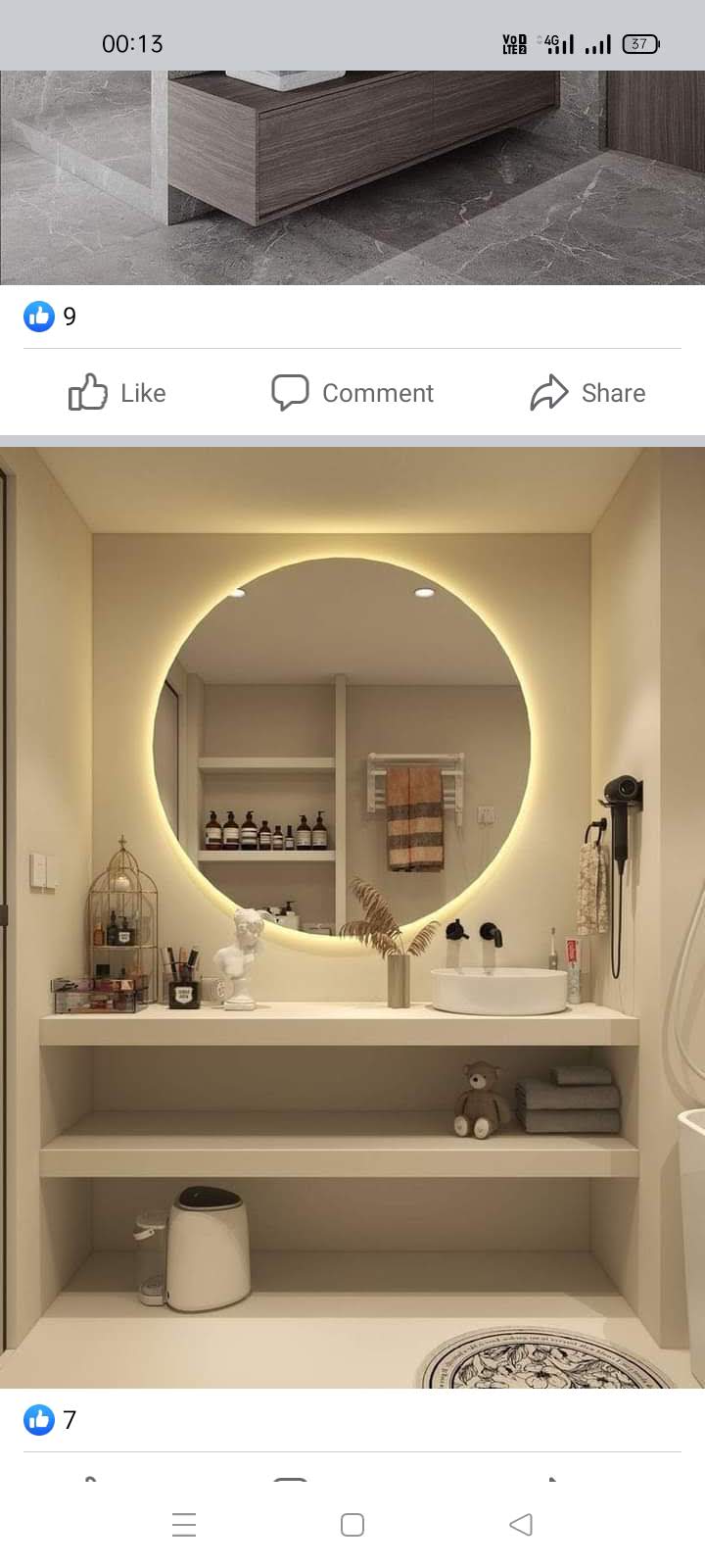 Kids Bedroom Wardrobe with Contrast Accent Niche & Full Dressing Mirror - Execution #